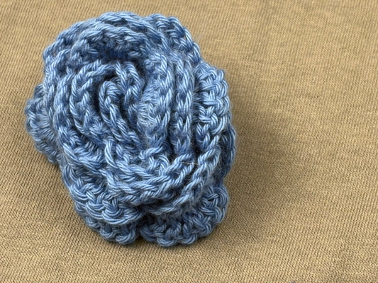 Crochet flower pin