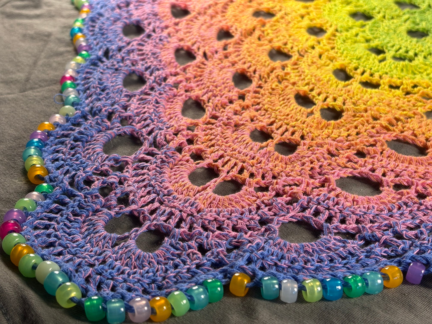 Pastel rainbow shawl