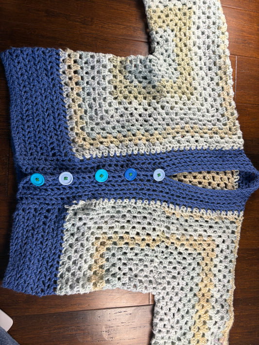 Blue cardigan