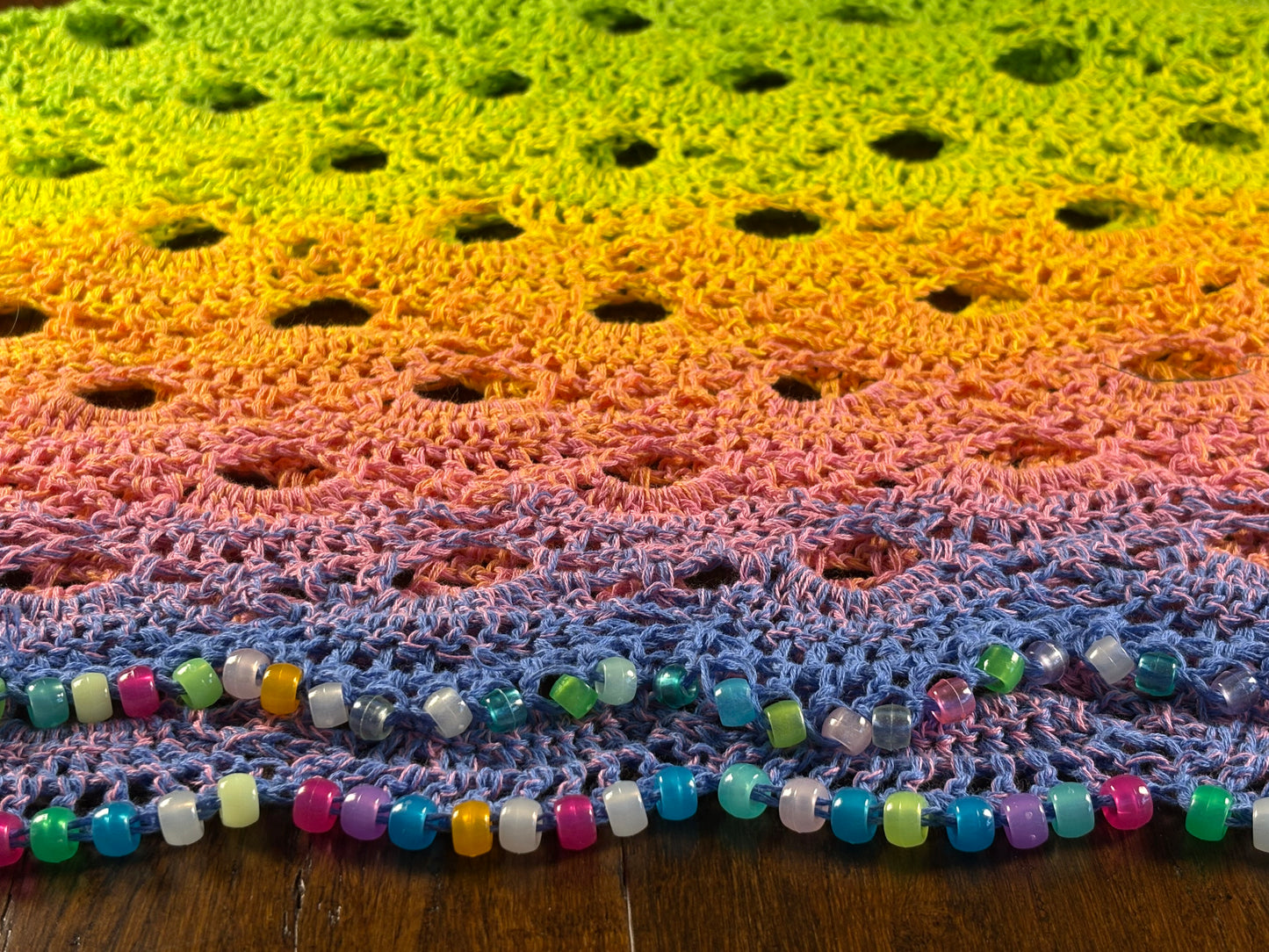 Pastel rainbow shawl