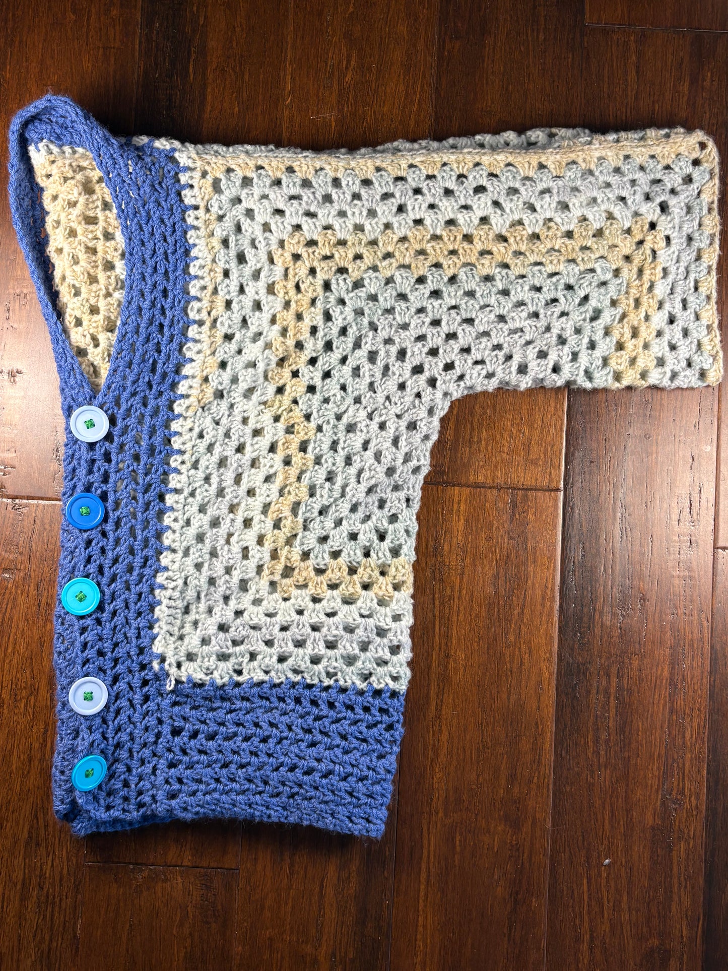 Blue cardigan