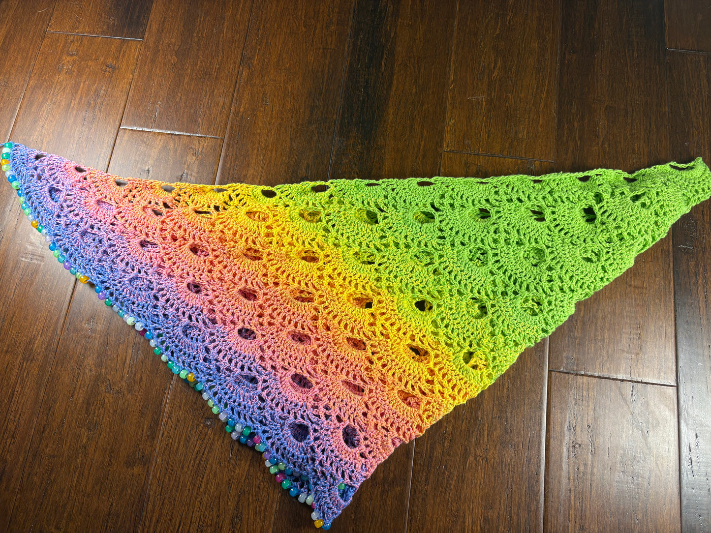 Pastel rainbow shawl