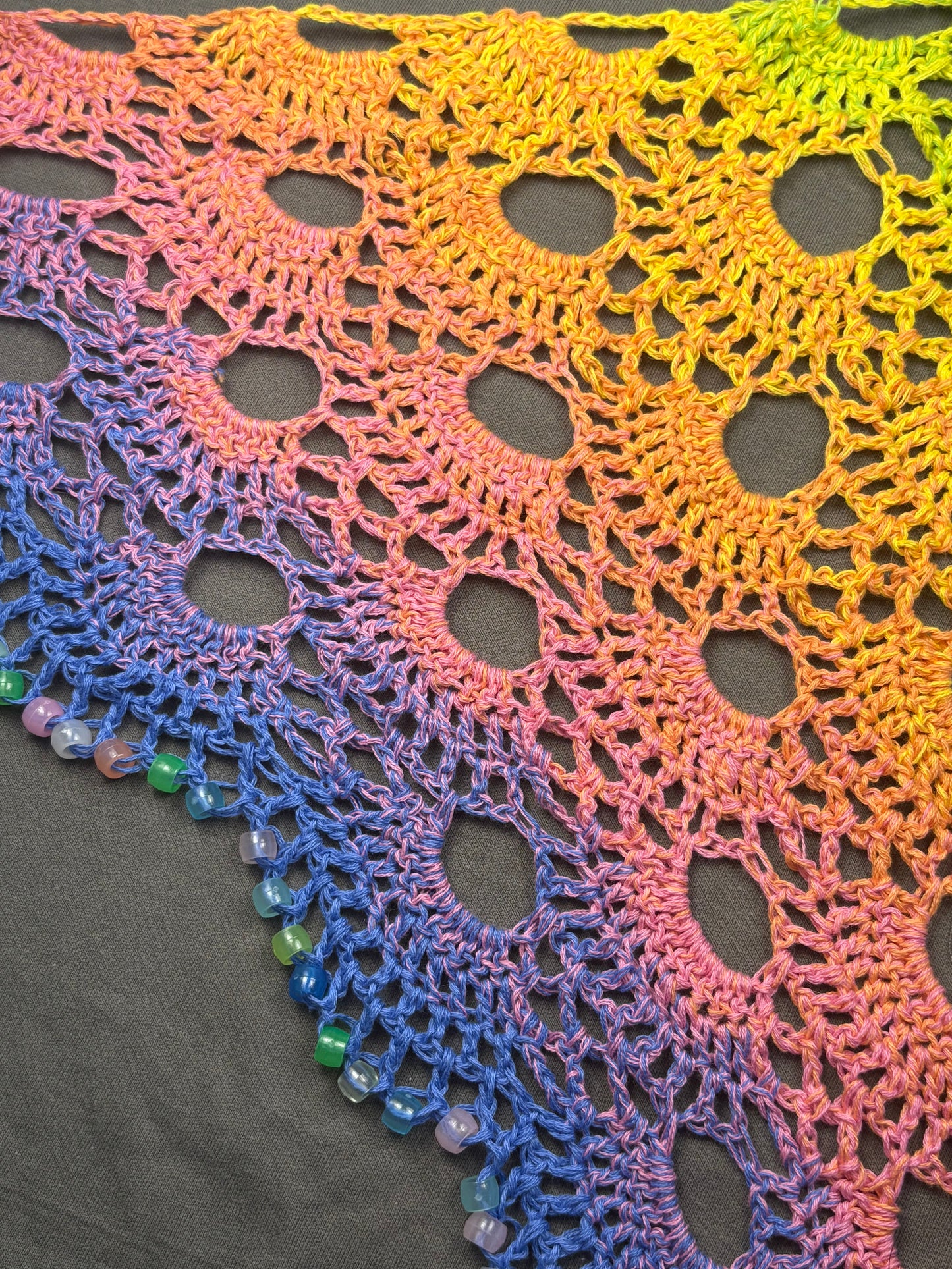 Pastel rainbow shawl