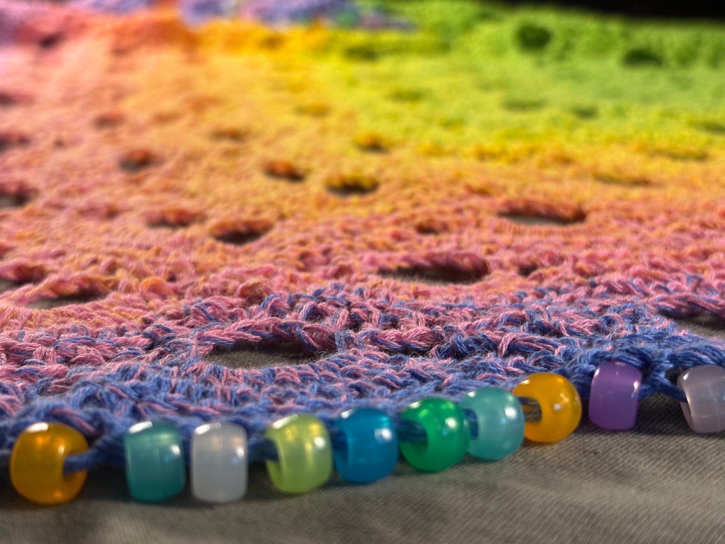Pastel rainbow shawl