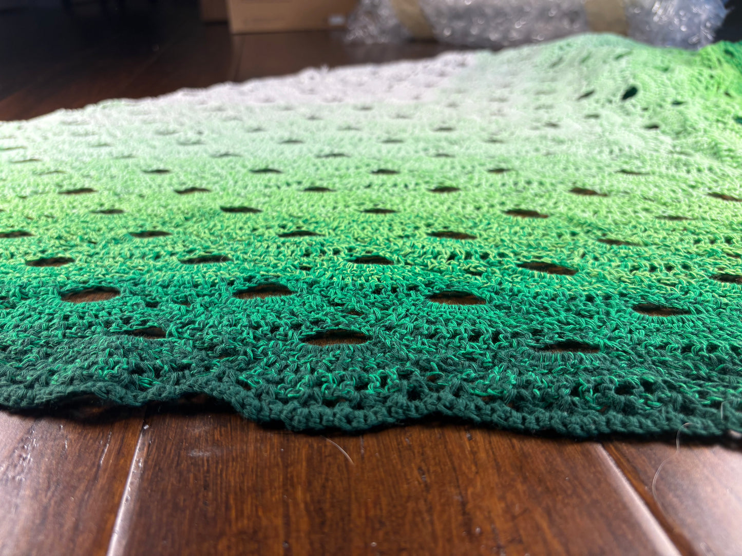 Green gradient shawl