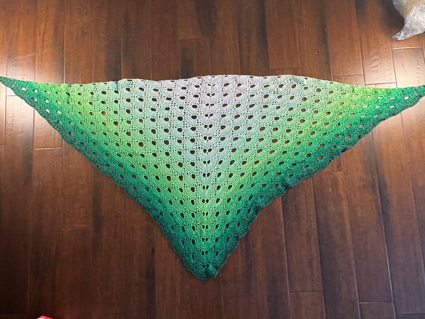 Green gradient shawl