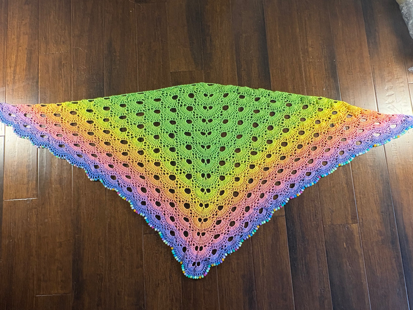 Pastel rainbow shawl